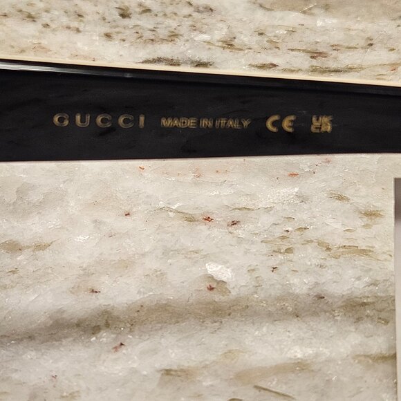 RARE HOLLYWOOD FOREVER GUCCI BLACK CRYSTAL ITALY GEOMETRIC OVERSIZED SUNGLASSES - Picture 5 of 8